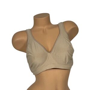 Bali Comfort Revolution Wirefree Bra Tan 2XL 3428 Seamless Stretch Adjustable